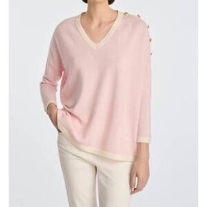 NEW WEILL spoon v-neck sweater in pink